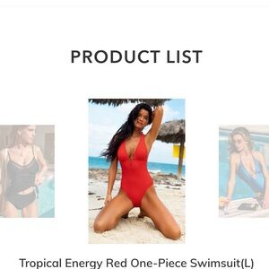 Cupshe Red Plunge One-Piece Swimsuit NWT - L